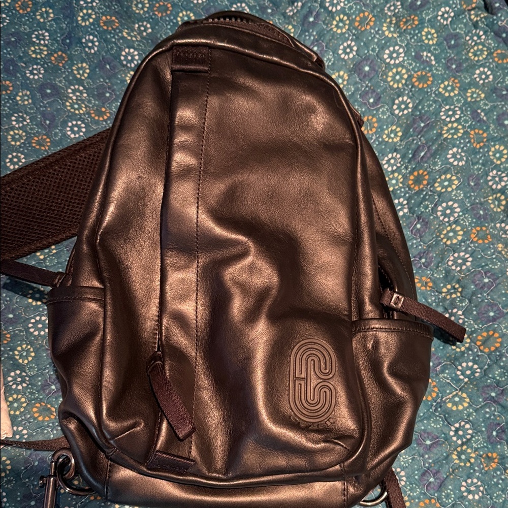 Coach Black Leather Belt Bag